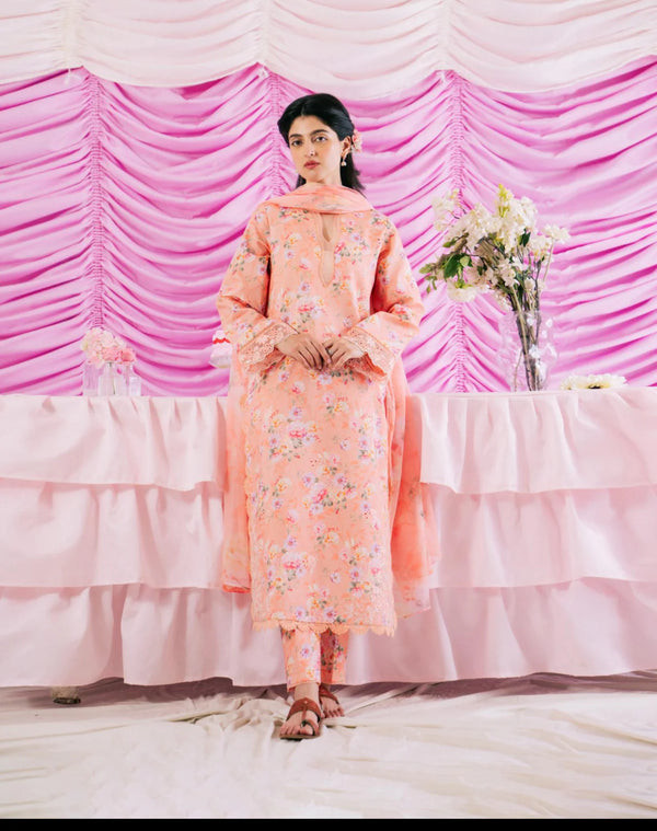 RINNESA BY AFRIZEH UN-STICHED 3PC|amel