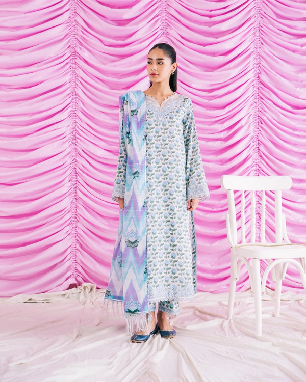 RINNESA BY AFROZEH UN-STICHED 3PC|cleo