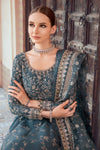 MARIA B- SATEEN FALL |UNSTITCHED 3PC| Teal CST-710