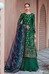 MARIA B- SATEEN FALL |UNSTITCHED 3PC|Emerald Green CST-711
