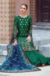 MARIA B- SATEEN FALL |UNSTITCHED 3PC|Emerald Green CST-711