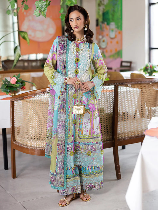 AFTERHOURS BY MAHNUR UN-STITCHED 3PC | Citrus Glow