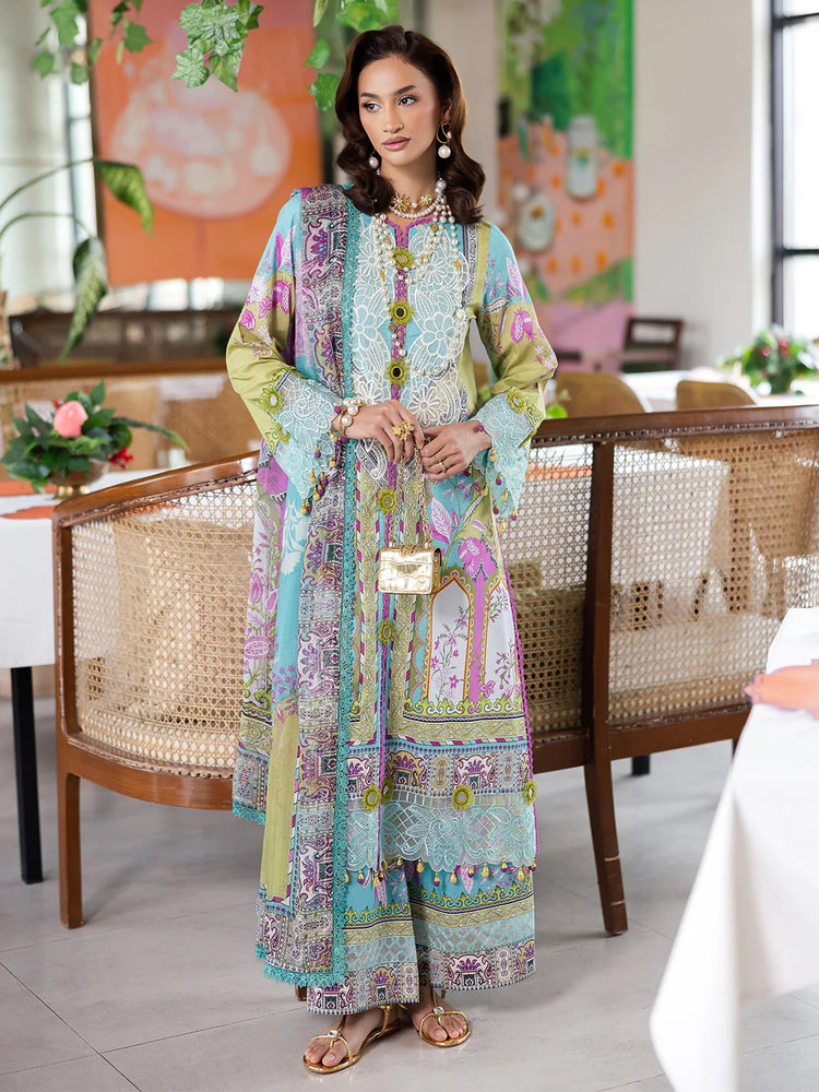 AFTERHOURS BY MAHNUR UN-STITCHED 3PC | Citrus Glow