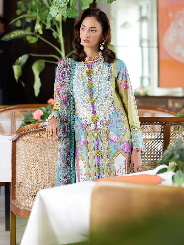 AFTERHOURS BY MAHNUR UN-STITCHED 3PC | Citrus Glow
