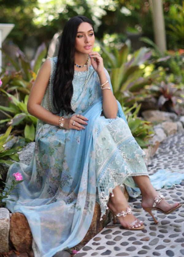 NOOR BY SAADIA ASAD LUXURY CHIKANKARI LUXURY LAWN | D-2A