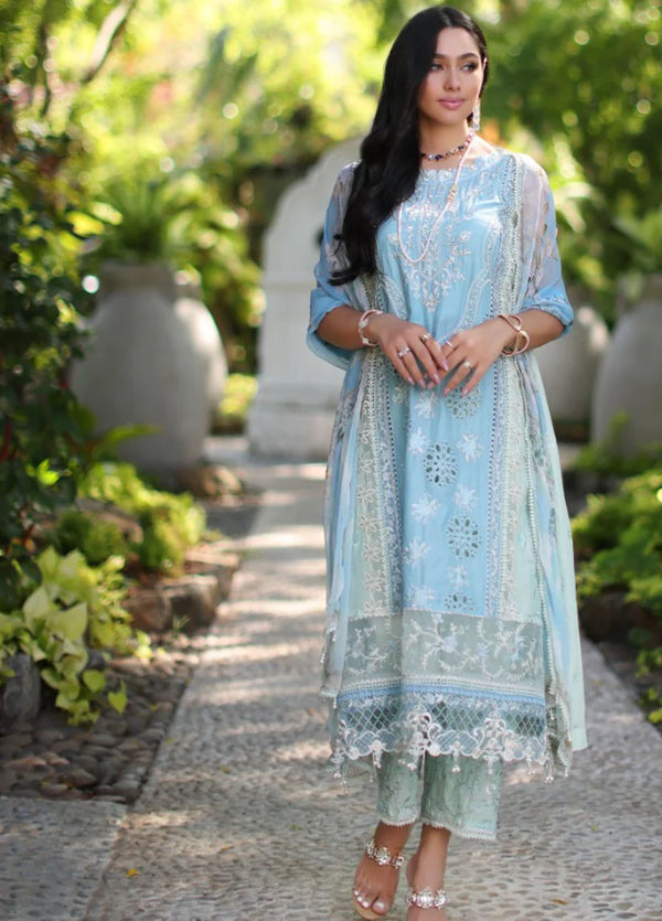 NOOR BY SAADIA ASAD LUXURY CHIKANKARI LUXURY LAWN | D-2A