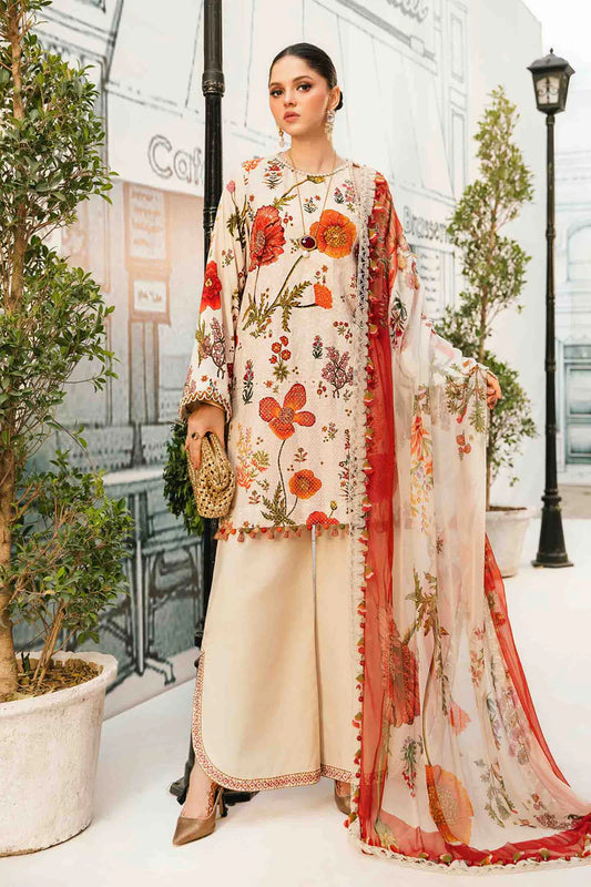 M PRINTS BY MARIA B UNSTITCHED 3PC | MPT-2607-A