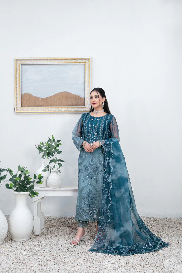 ALSABA BY TAWAKKAL SEMI STITCHED 3PC | D-1347