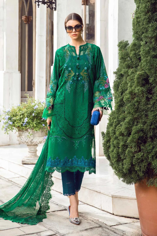 MARIA B EID LUXURY LAWN UN-STITCHED 3PC | D-02