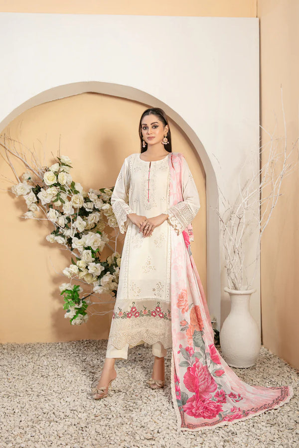 OLENA BY TAWAKKAL SEMI-STITCHED 3PC|D-3088