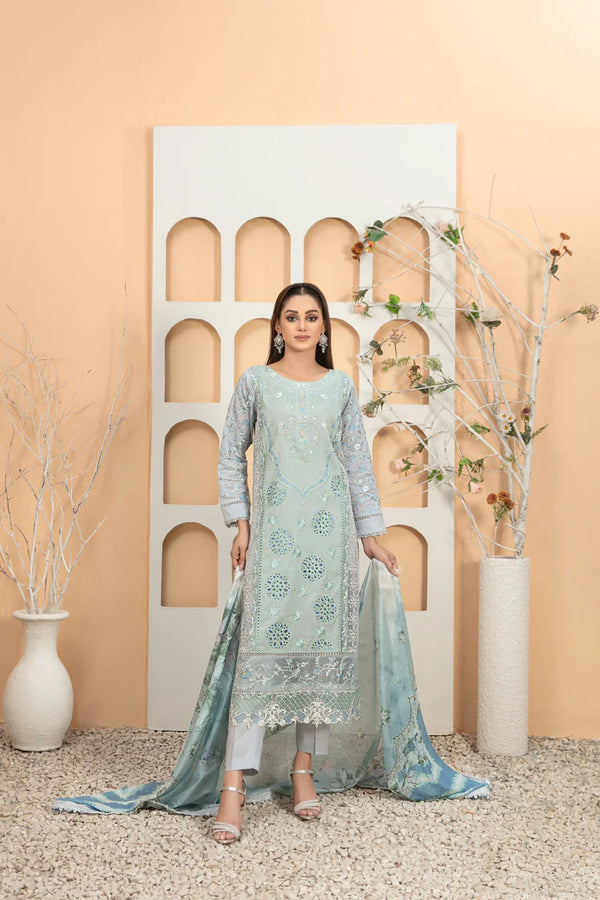 OLENA BY TAWAKKAL SEMI-STITCHED 3PC|D-3090