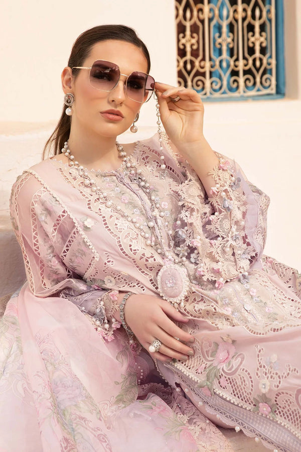 MARIA B LUXURY UN-STICHED 3 PC|6A