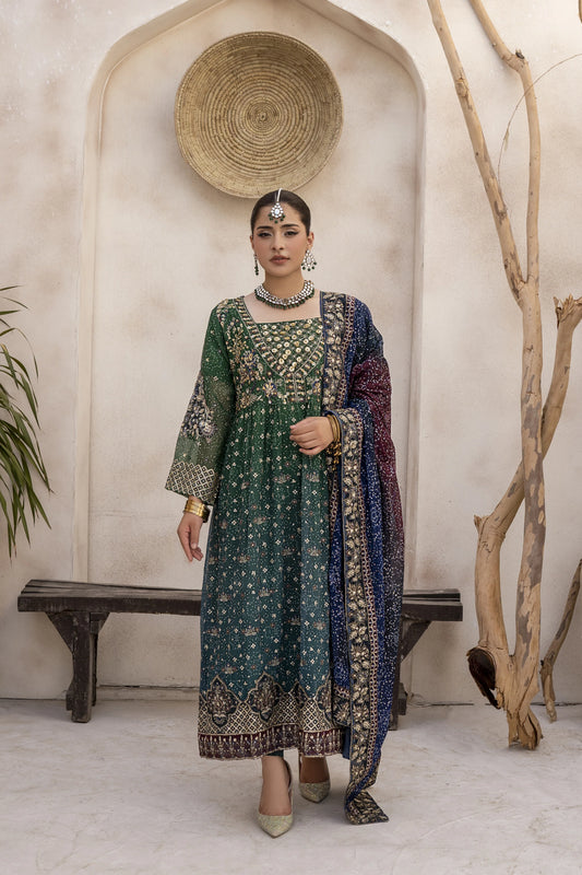 EMBROIDRED CHIFFON ZFHS-003