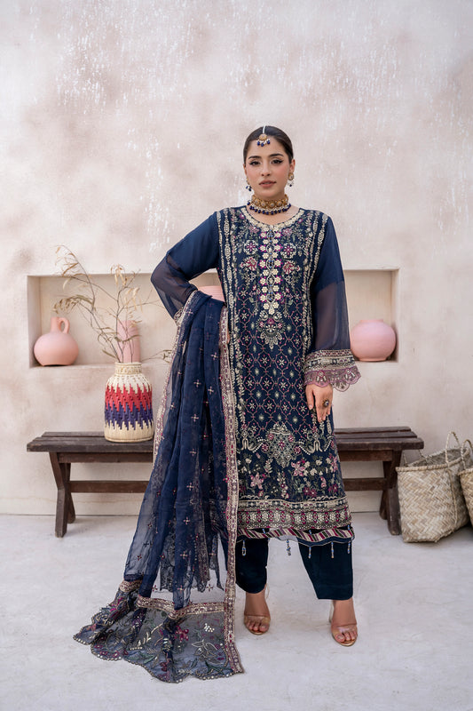 EMBROIDRED CHIFFON ZFHS-005