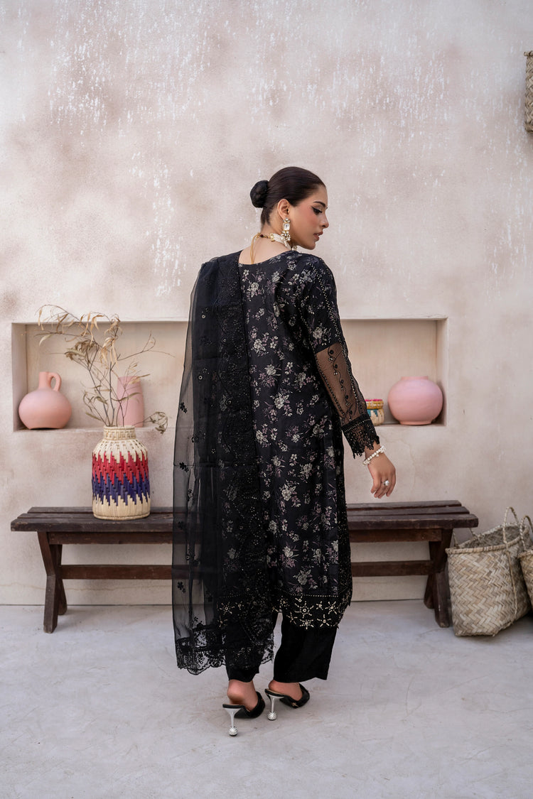 EMBROIDRED CHIFFON ZFHS-006