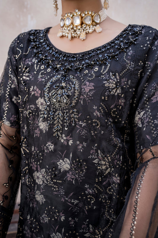 EMBROIDRED CHIFFON ZFHS-006