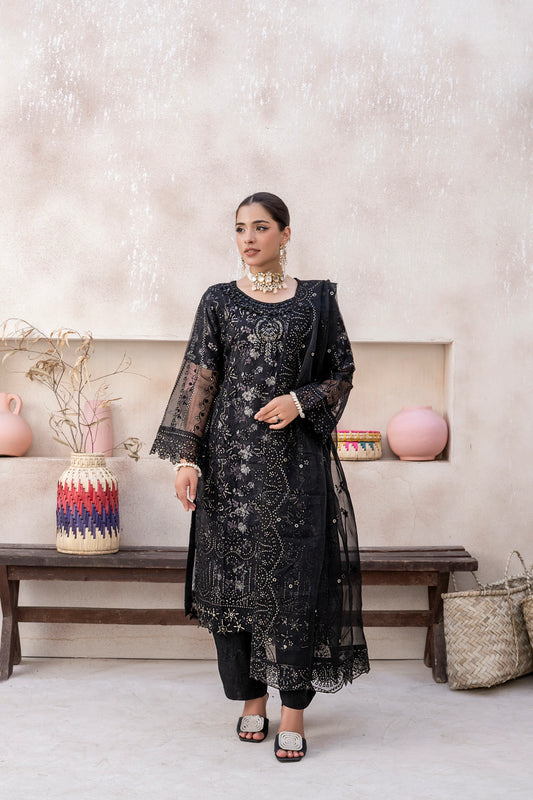 EMBROIDRED CHIFFON ZFHS-006
