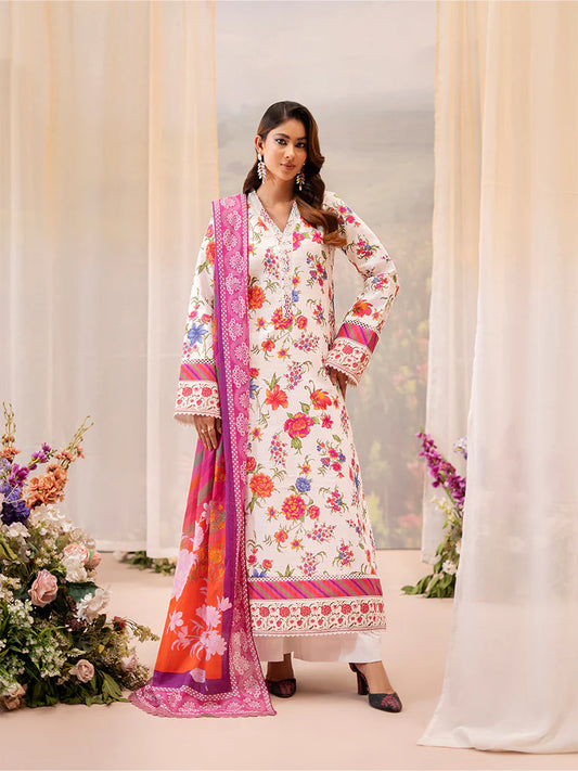 RAHA BY RAJBARI LAWN UN-STITCHED 3PC | D-03