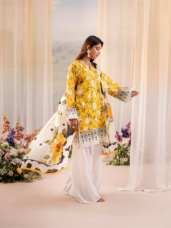 RAHA BY RAJBARI LAWN UN-STITCHED 3PC | D-01