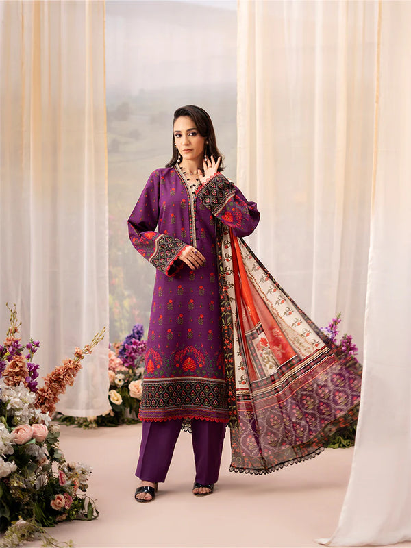 RAHA BY RAJBARI LAWN UN-STITCHED 3PC | D-02