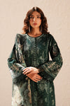 AFROZEH CHIKANKARI UN-STICHED 3PC|Viridian
