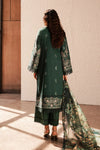 AFROZEH CHIKANKARI UN-STICHED 3PC|Viridian