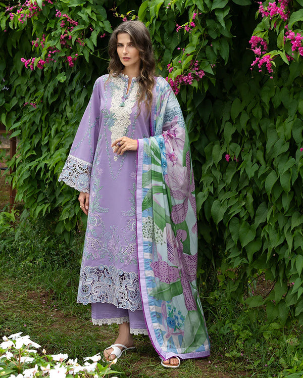 THE SECRET GARDEN BY MUSHQ UN-STITCHED 3PC | Dewdrop Dance