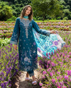 THE SECRET GARDEN BY MUSHQ UN-STITCHED 3PC | Emerald Fern