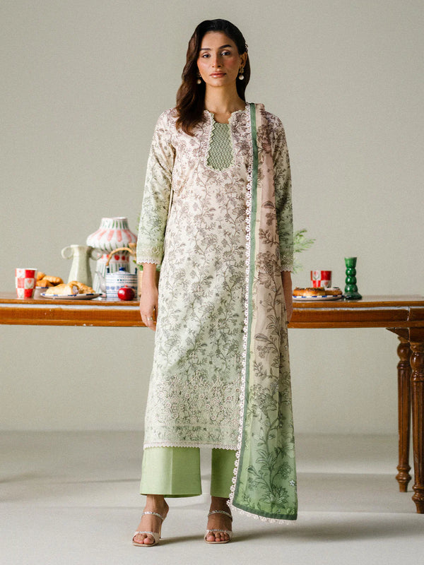 FAIZA FAISAL PREMIUM LAWN | SAGE WHISPER