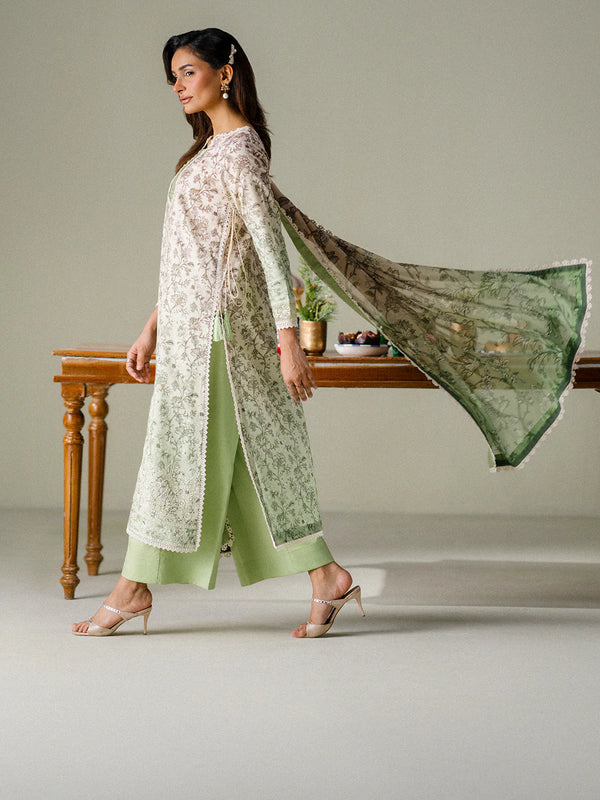 FAIZA FAISAL PREMIUM LAWN | SAGE WHISPER