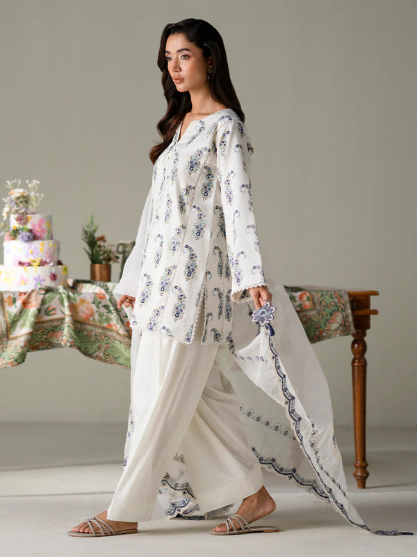 FAIZA FAISAL PREMIUM LAWN | IVORY PETALS
