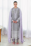 CROSS STITCH/ETHEREAL VEIL-3PC SATIN EMBROIDERED SUIT