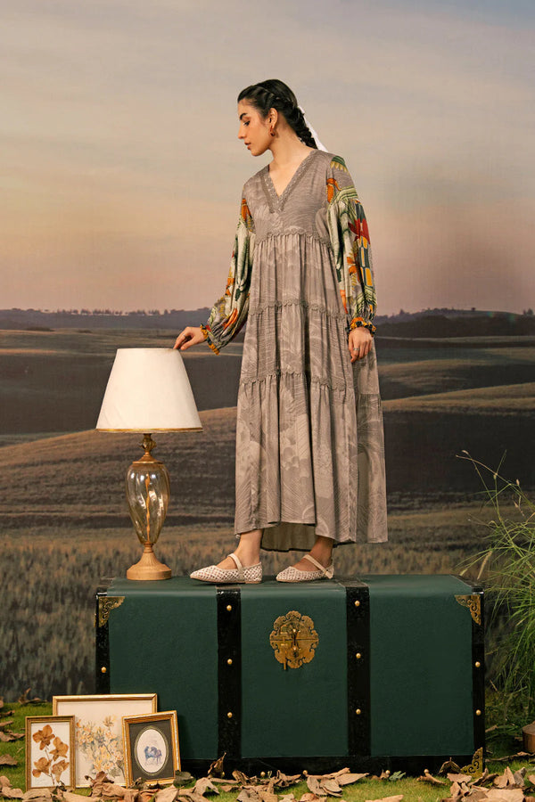 M/BASICS [3 Pc Unstitched Embroidered Arabic Lawn Suit | MB-PFUS25-06B