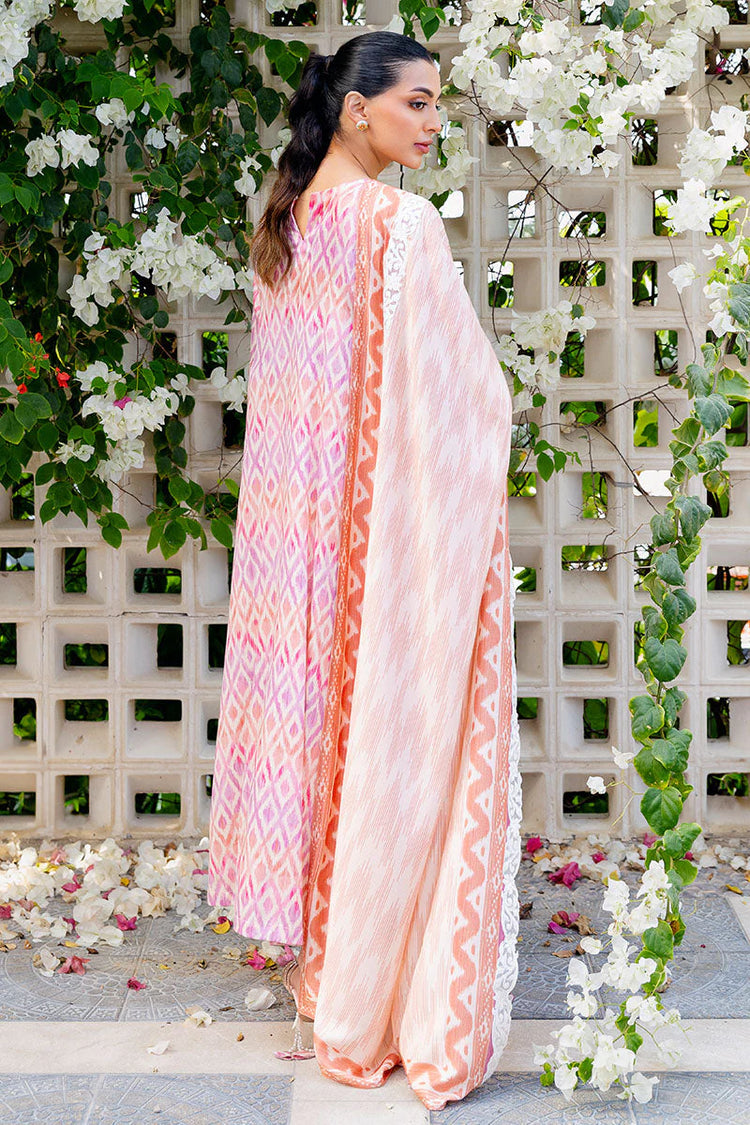 CROSS STITCH/RADIANT CHARM-3PC SATIN PRINTED SUIT