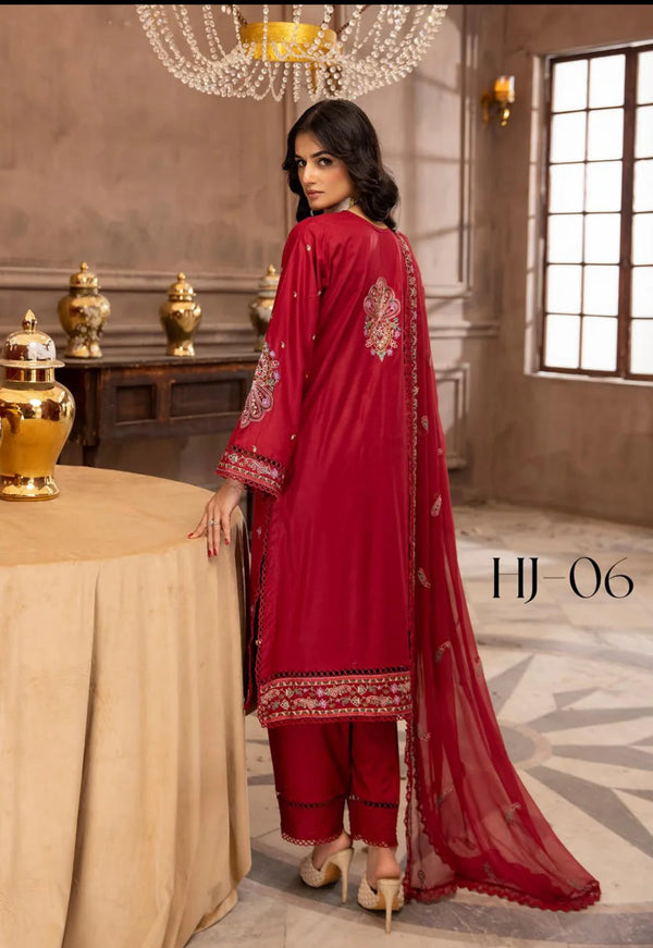 HUSN-E-JAHAAN EMBROIDERED LAWN | D-06