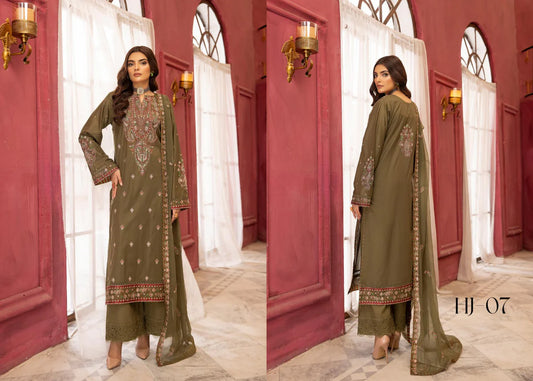 HUSN-E-JAHAAN EMBROIDERED LAWN | D-07