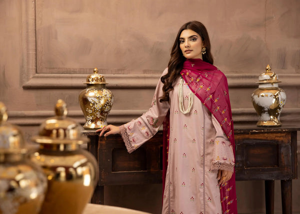 HUSN-E-JAHAAN EMBROIDERED LAWN | D-08