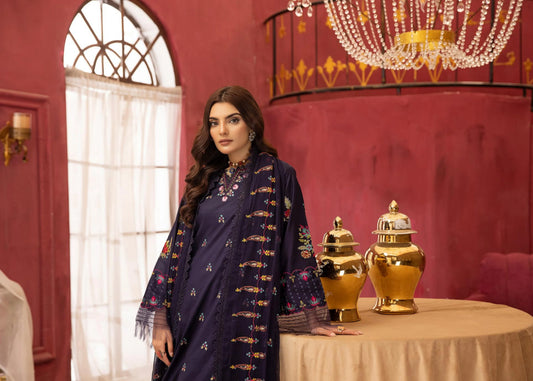 HUSN-E-JAHAAN EMBROIDERED LAWN | D-09