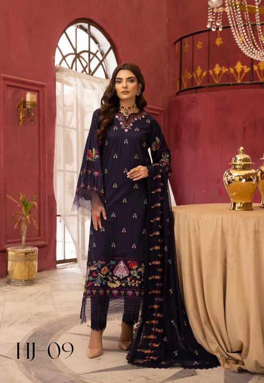 HUSN-E-JAHAAN EMBROIDERED LAWN | D-09