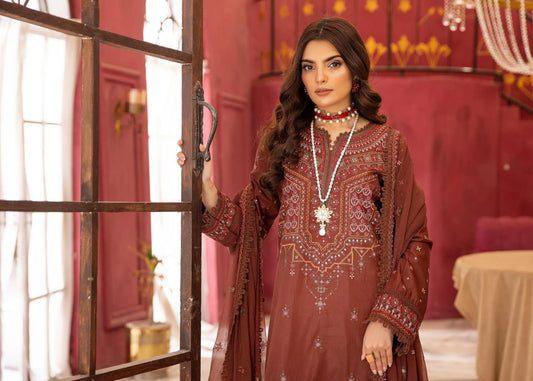 HUSN-E-JAHAAN EMBROIDERED LAWN | D-11