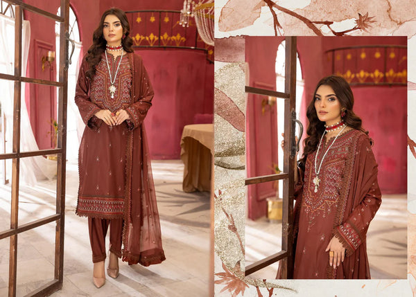 HUSN-E-JAHAAN EMBROIDERED LAWN | D-11