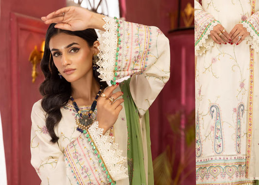 HUSN-E-JAHAAN EMBROIDERED LAWN | D-12