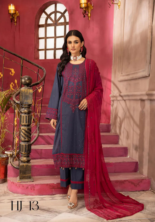 HUSN-E-JAHAAN EMBROIDERED LAWN | D-13