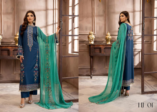 HUSN-E-JAHAAN EMBROIDERED LAWN | D-01