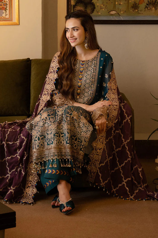 NOOR JAHAN BY IMROZIA UN-STITCHED 3PC | I-208 Aaina