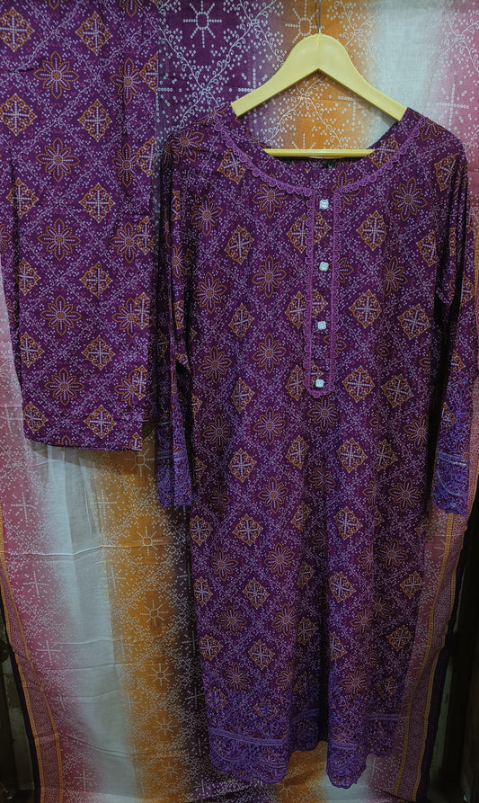 REGALIA CHIKANKARI LAWN STITCHED - 10