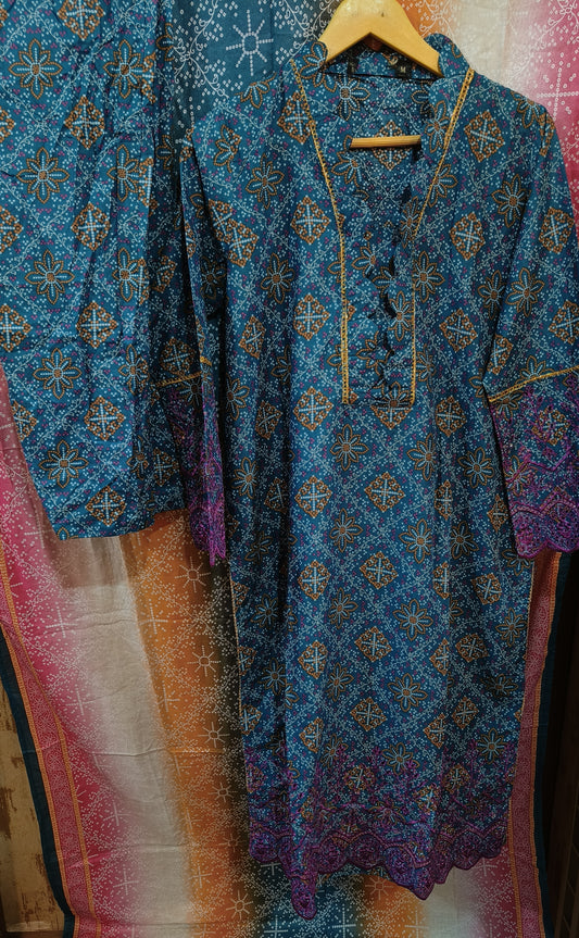 REGALIA CHIKANKARI LAWN STITCHED - 01