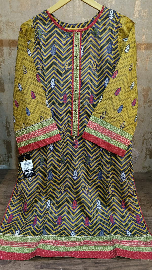 ZOYA AHMED PRINTED LAWN STITCHED KURTI - A6