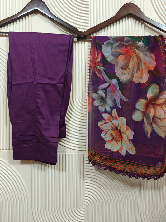 ZA AAMNA NOOR LUXUR LAWN PRET | D-03
