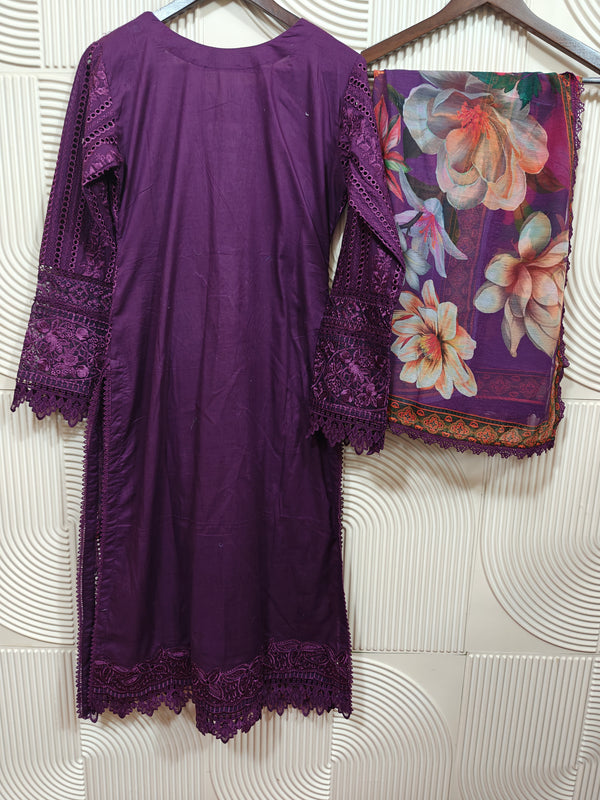 ZA AAMNA NOOR LUXUR LAWN PRET | D-03